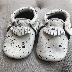 Freshly Picked Paint Splatter Moccasins - Size 2